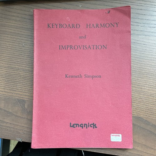 Keyboard Harmony and Improvisation, K.Simpson - LENGNICK 1963