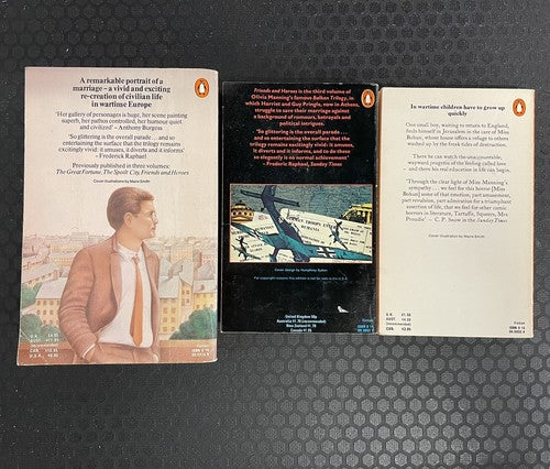 3x Olivia Manning Penguin Classics Vintage ORANGE Book Bundle Set