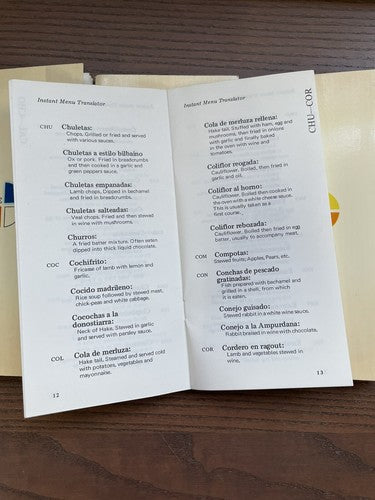 The Pocket Gourmet Instant Menu Translator: France, Italy, Germany, Spain 