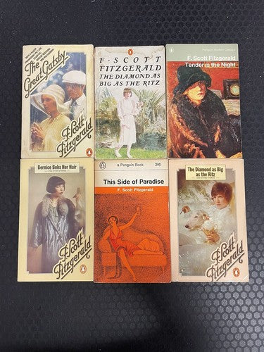 6x F. Scott Fitzgerald Penguin Classics Vintage Book Bundle Set