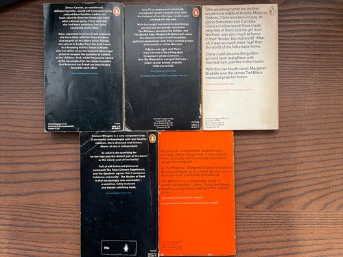 5x Margaret Drabble Penguin Classics ORANGE Vintage Book Bundle Set
