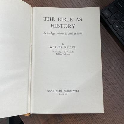 The Bible as History, W. Keller - 1974 Book Club Associates Cox & Wyman