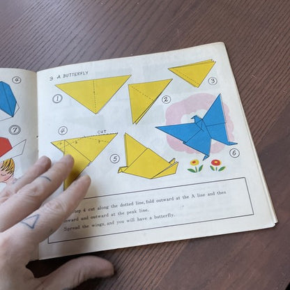 Origami Japanese paper folding Activity instruction Book - 12 shapes 