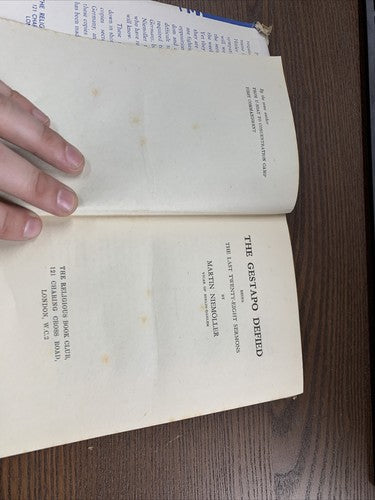 The Gestapo Defied - Martin Niemoller - 1942 - HB
