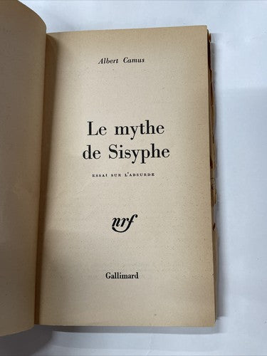 Albert Camus - Le Mythe de Sisyphe, 1973 (Gallimard)