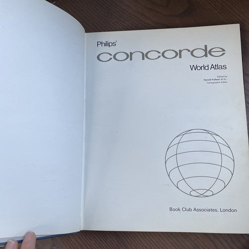 Philips' Concorde World Atlas, 1972 First Edition