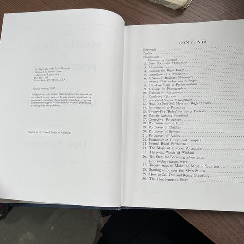 The Master Book of Portraiture Studio Management, D.Peterson - 1985 StudioPress