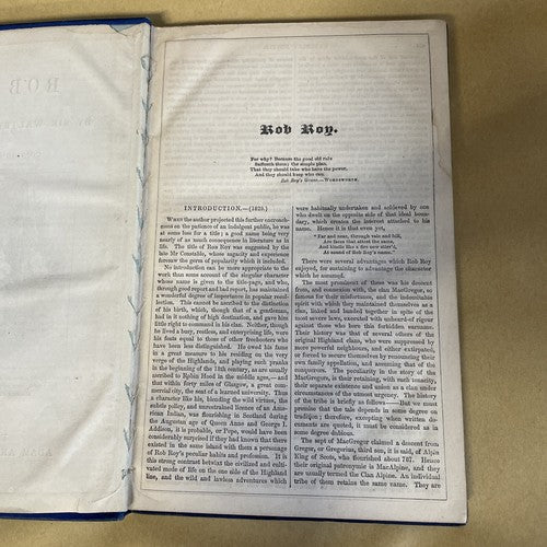 Sir Walter Scott - Rob Roy, (Copyright edition, 1867 Edinburgh)