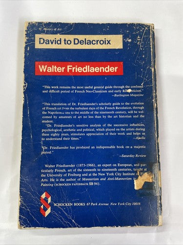 Walter Friedlaender - David To Delacroix, 1971