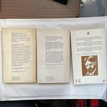 3x D H Lawrence Penguin Classics ORANGE Vintage Book Bundle Set