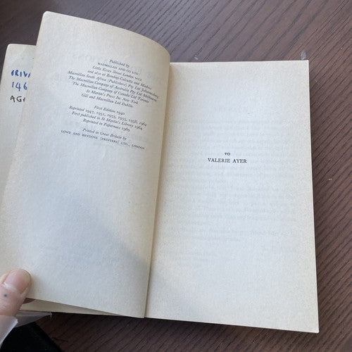 The Foundations Of Empirical Knowledge, A J Ayer 1969 Macmillan