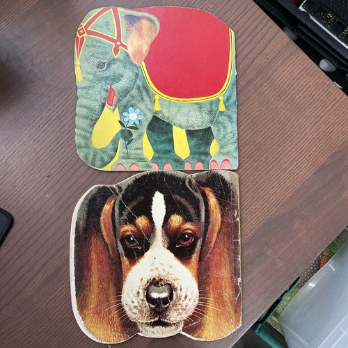 2x Golden Pleasure Books: The Elephant Book, The Dog Book - 1965/1966