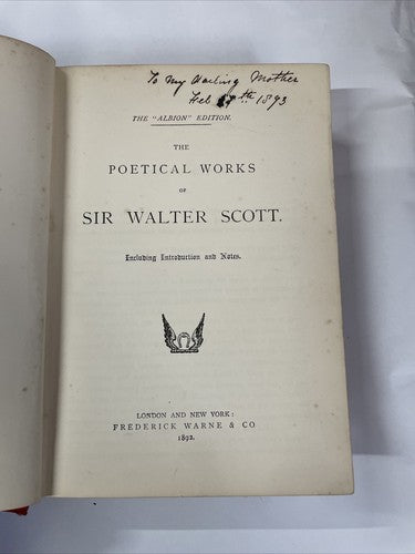 The Poetical Works of Sir Walter Scott -  Frederick Warne & Co. Ltd, 1892