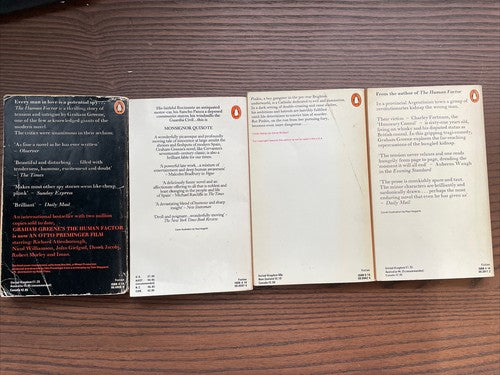 4x Graham Greene Penguin Classics ORANGE Vintage Book Bundle Set