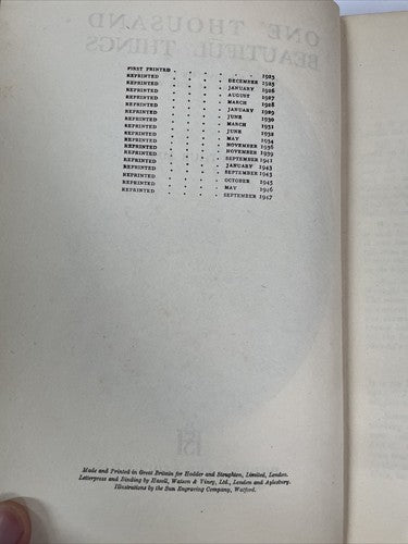 One Thousand Beautiful Things - Arthur Mee, Hodder & Stoughton 1947