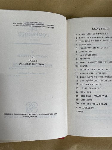 Madame De Pompadour (Nancy Mitford -  Hardback, The Reprint Society, 1955)		