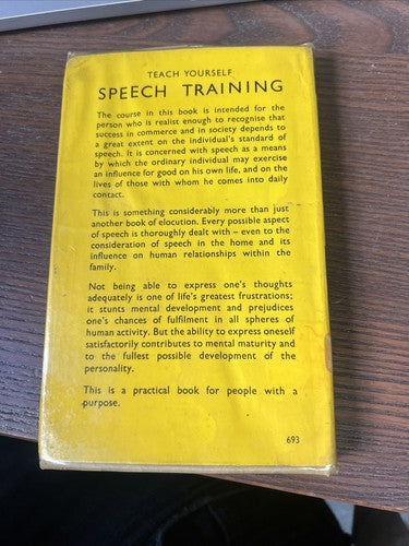 Teach Yourself Speech Training (C. V. Burgess - 1960) EUP