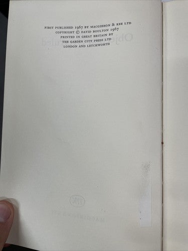 Objection overruled (Boulton, David - 1967)