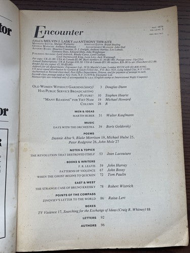 ENCOUNTER / MAY 1979 / THE BBC IN A SELF-CRITICAL MOOD