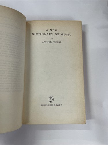A New Dictionary of Music (Arthur Jacobs - 1965)