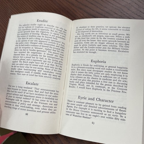 A Ring of Words, Ivor Brown - 1967, Ex Libris