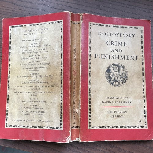 Crime and Punishment, F.Dostoyevsky - Penguin Classics 1960 
