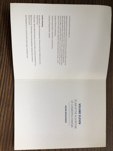 Volume Eleven Naeem Mohaiemen 'Flaw In Algorithm In Cosmopolitanism' 2018 Book