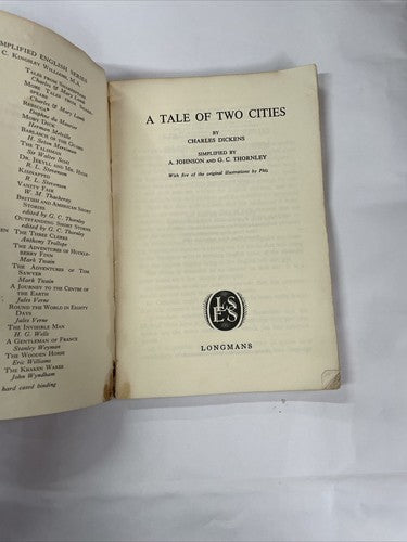 charles dickens a tale of two cities, longmans 1961