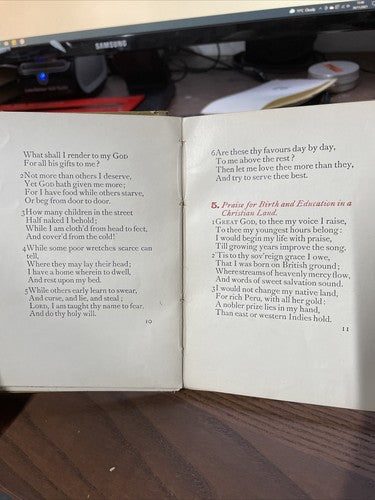 Divine and Moral Songs For Children, Rev.Watts & A. Gaskin (Pres.First Ed.1896)