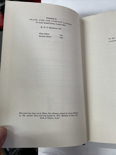The Industrial Revolution On The Continent, W. O. Henderson (1967, HB)
