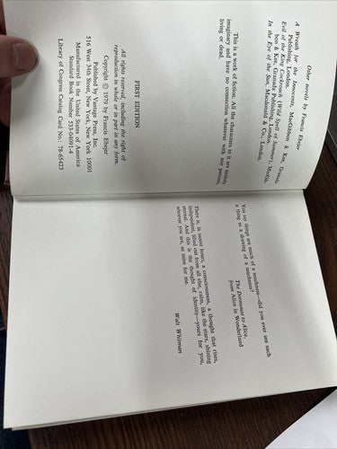 Come Again in Spring, Francis Ebejer, Vantage press, 1979, Hardcover