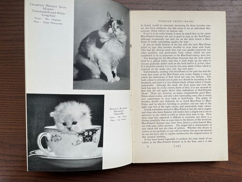 Pedigree Cats, Their Varieties, Breeding and Exhibition, P. M. Soderberg, 1958