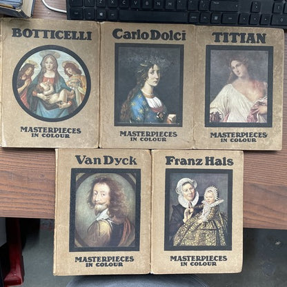 5x Masterpieces in Colour: Botticelli-Dolci-Titian-VanDyck-Hals