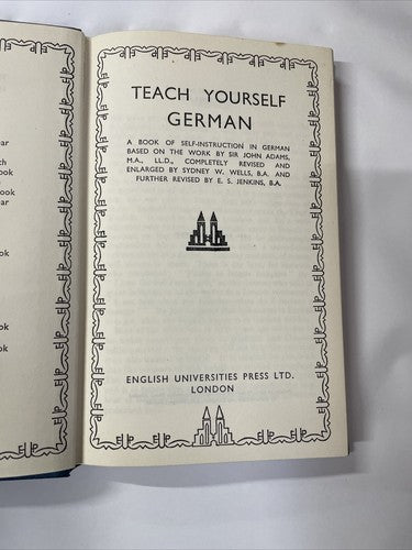 German (Teach Yourself) Edited by Leonard Cutts. Paperback Book 1954