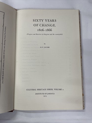 Sixty Years of Change, 1806-1866 - H. P. Jacobs, 1973