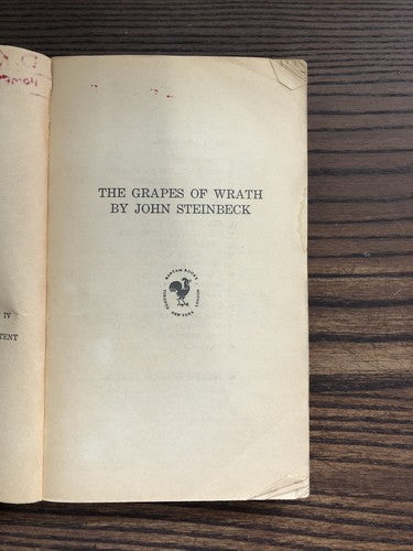 The Grapes Of Wrath John Steinbeck 1966 Bantam Books Paperback