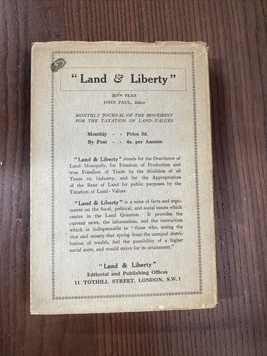 Land-value policy / by James Dundas White