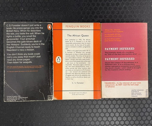3x C.S. Forester Penguin Classics Vintage Book Bundle Set