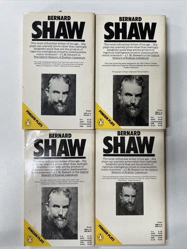 4x Bernard Shaw Penguin Vintage Book Bundle
