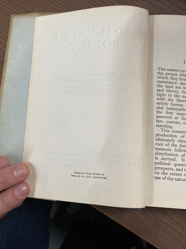 Land-value policy / by James Dundas White