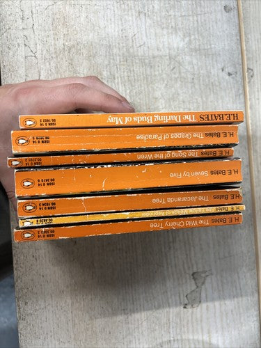 7x H E Bates Penguin Classics Vintage ORANGE Book Bundle Set