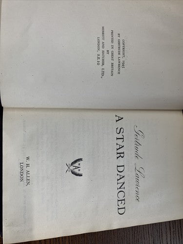 A Star Danced By Gertrude Lawrence First Edition 