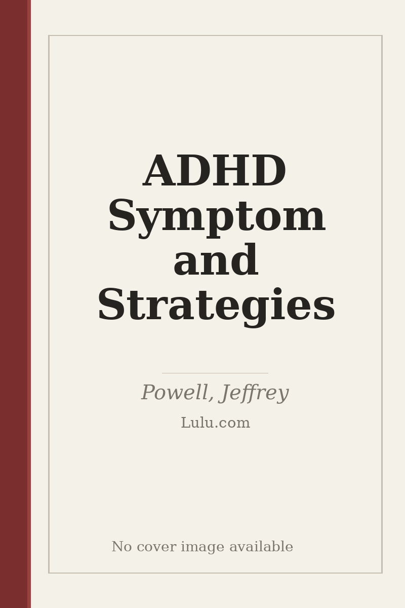 ADHD Symptom and Strategies - no cover image available