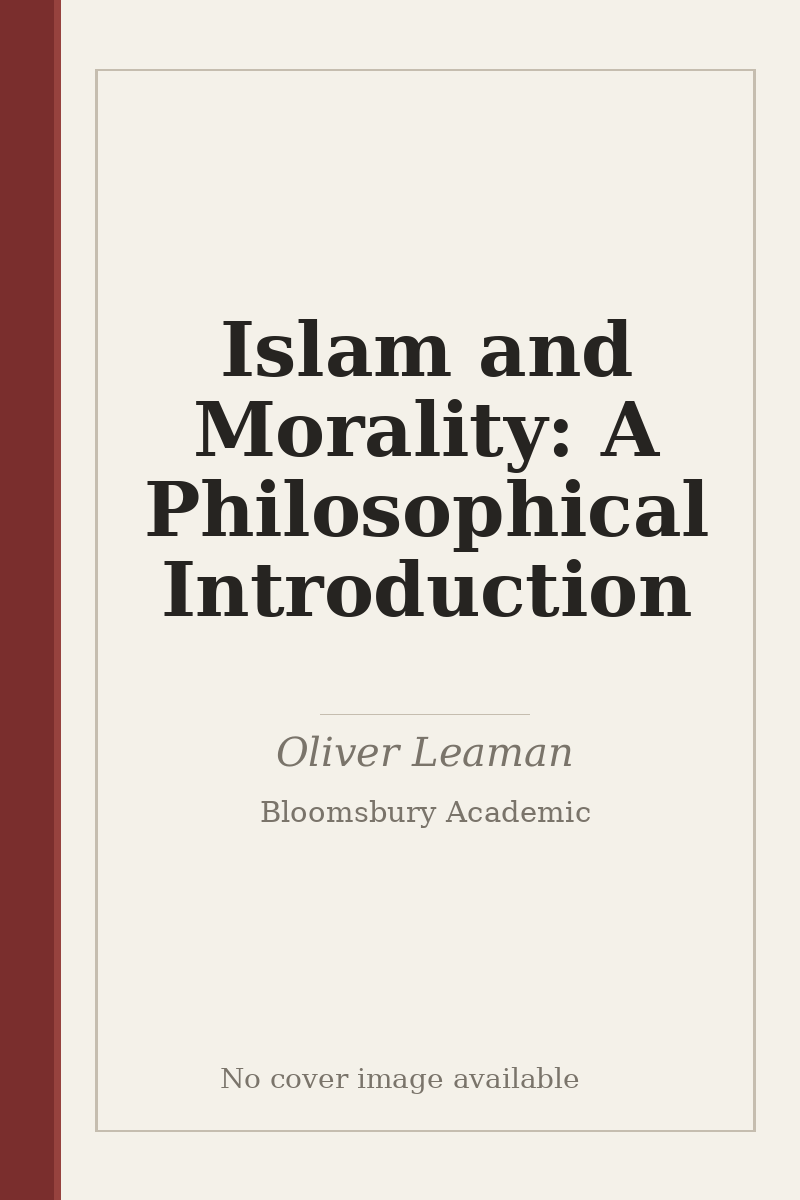 Islam and Morality: A Philosophical Introduction - no cover image available