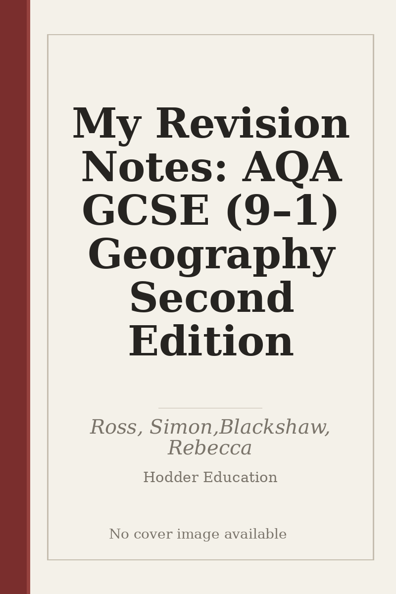 My Revision Notes: AQA GCSE (9–1) Geography Second Edition - no cover image available