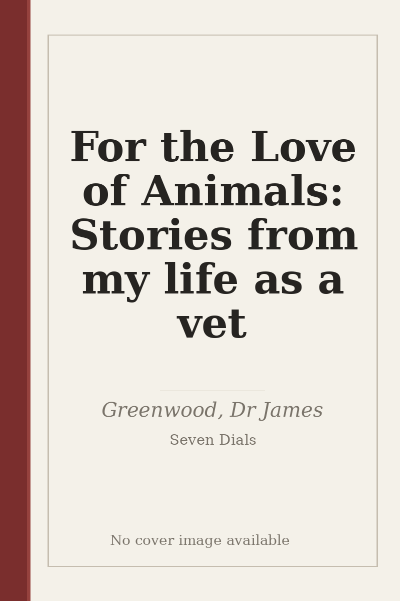 For the Love of Animals: Stories from my life as a vet - no cover image available