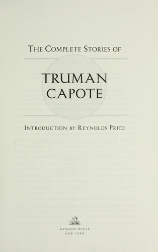 The Complete Stories of Truman Capote (Vintage International)