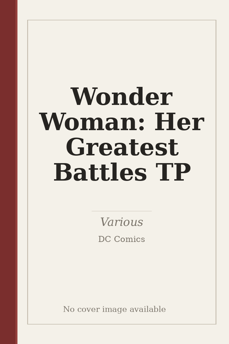 Wonder Woman: Her Greatest Battles TP - no cover image available