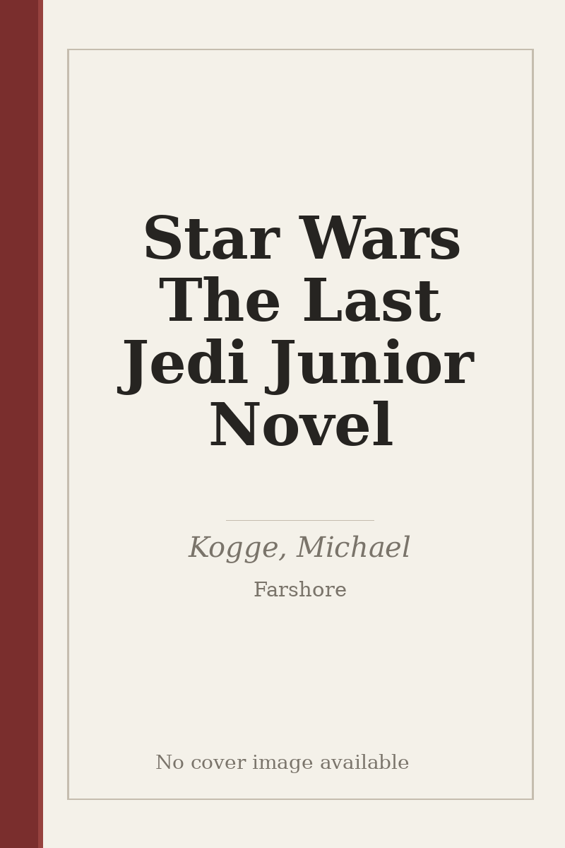 Star Wars The Last Jedi Junior Novel - no cover image available