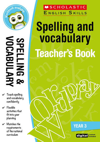 Spelling and VocabularyTeacher Resource for teaching children ages 7 to 8 (Year 3). Covers word families, prefixes and suffixes, tricky spellings and more.(Scholastic English Skills): 1